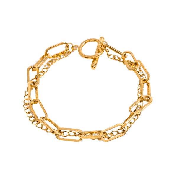 Veile Studios 18K Gold Plated Stainless Steel Chain Bracelet Bracelets