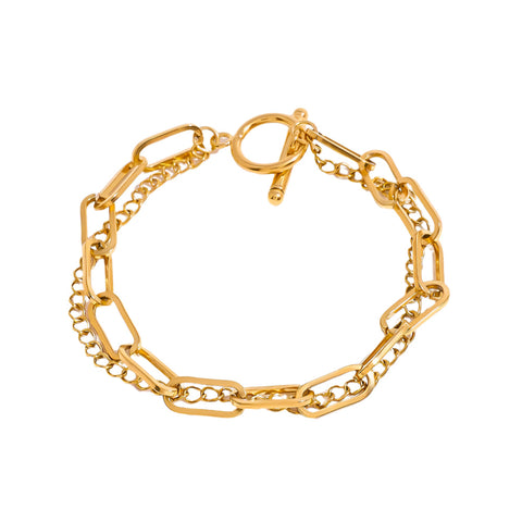Veile Studios 18K Gold Plated Stainless Steel Chain Bracelet Bracelets