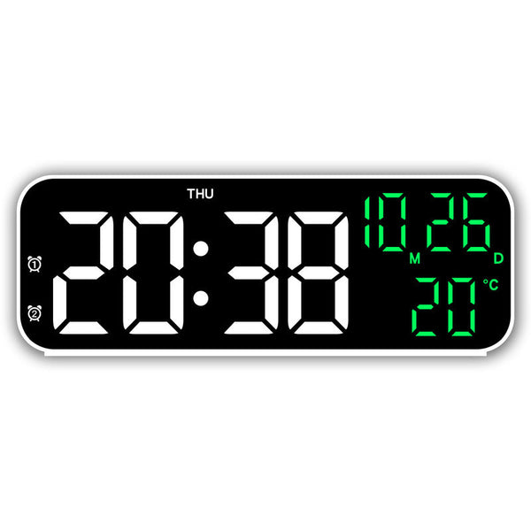 Digital Alarm Clock With Temp Date Week. Night Mode. Voice Controlled. 12/24H Led Alarm Clocks & Clock Radios