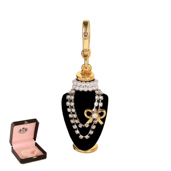 Crystal Zircon Pearl Bow Black Pendant Necklace Necklaces & Pendants