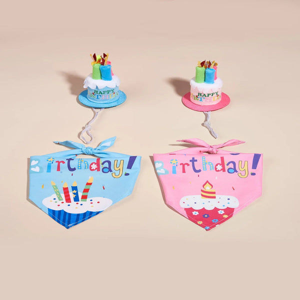 Dog Happy Birthday Decoration Costume Hats Bowknot Bandana Neckerchief Bibs Banners Party Cat Pets Accessories Perros Dog Clothing & Shoes