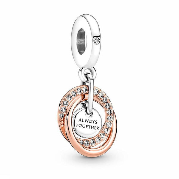 Veile Studios S925 Sterling Silver Eternal Confession Double Surround Heart Motorcycle Accessories Charms & Charm Bracelets