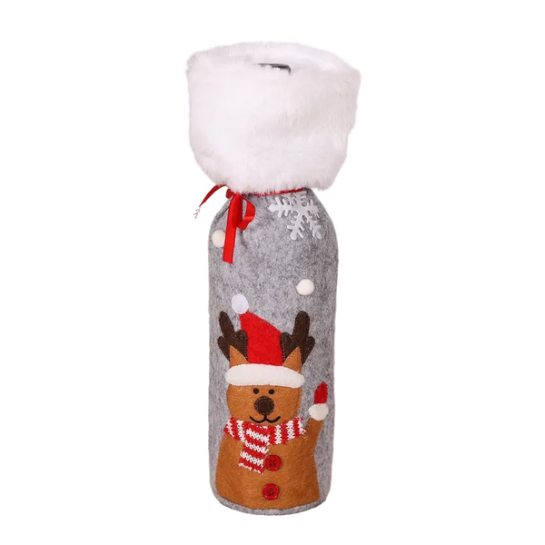 Christmas Supplies Red Wine Bottle Covers Elderly Snowmen Elk Bags Household Items Other Barware