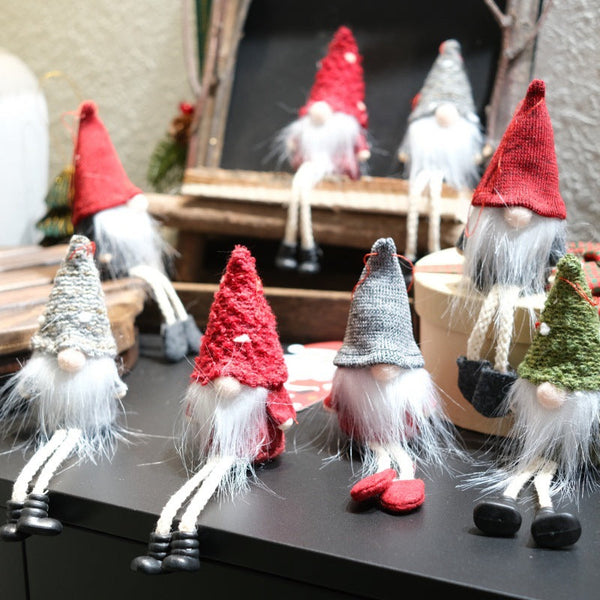 Christmas Elf Santa Claus Desktop Ornament For Window Display Decoration Creative Figurine Seasonal Decorations