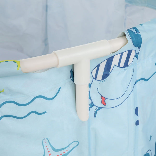 Weisshorn Foldable Bathtub Pvc Spa Bucket Inflatable Cushion 132X65cm Blue Baths