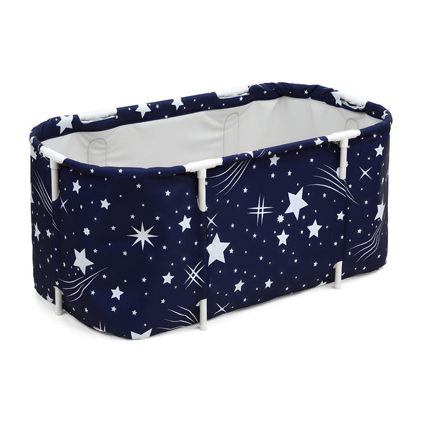 Weisshorn Foldable Bathtub Pvc Spa Bucket Inflatable Cushion 114X62cm Star Navy Baths