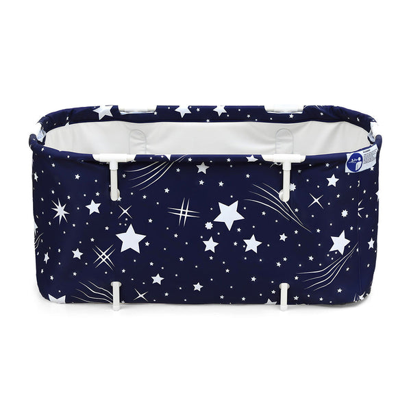 Weisshorn Foldable Bathtub Pvc Spa Bucket Inflatable Cushion 114X62cm Star Navy Baths