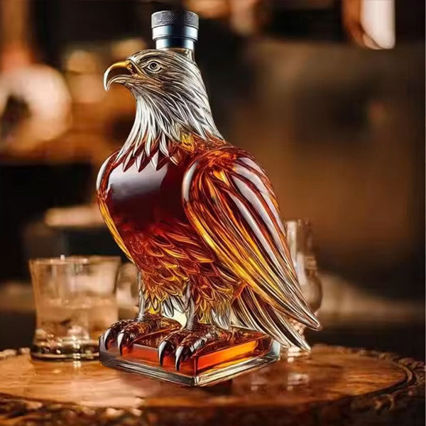 Small Eagle Shaped Whiskey Decanter Exquisite Glass Bottle For Home Decor Decanters