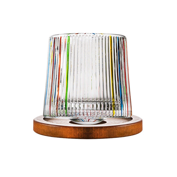 Hand Drawn Rotating Glass Cups Multiple Purpose Whiskey Glasses Glassware & Drinkware