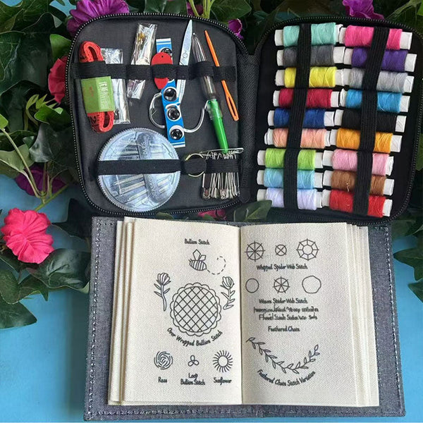 Diy Imitation Linen Sewing Book With Embroidery. Personalize Improve Skills. Portable Other Sewing
