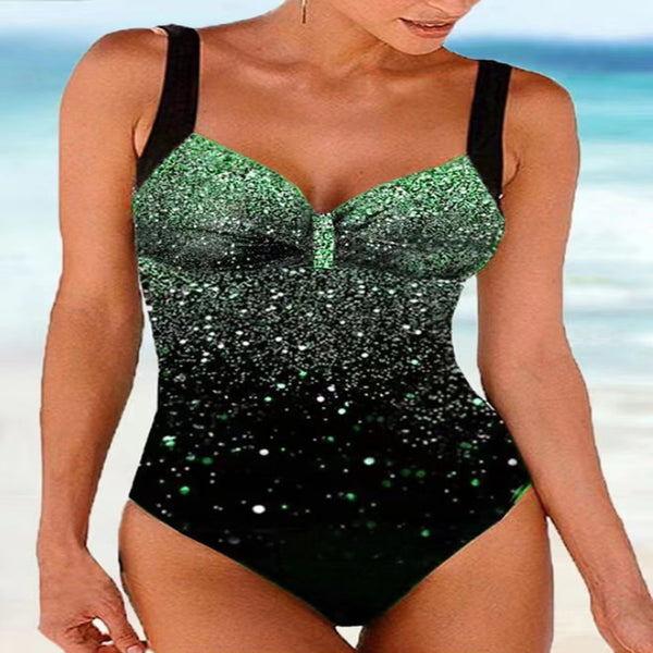 Black And American Printed Swimsuit Women's Hip Lifting Triangle Bikini Swimwear