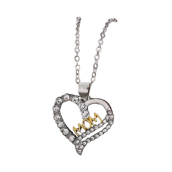Alloy Inlaid Zircon Heart Pendant Necklace Necklaces & Pendants