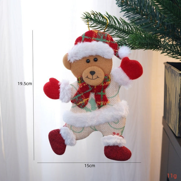 Christmas Dancing Bear Snowman Reindeer Hanging Ornament For Tree Seasonal Decorations