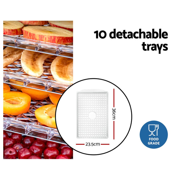 Devanti 10 Trays Food Dehydrator Dehydrators