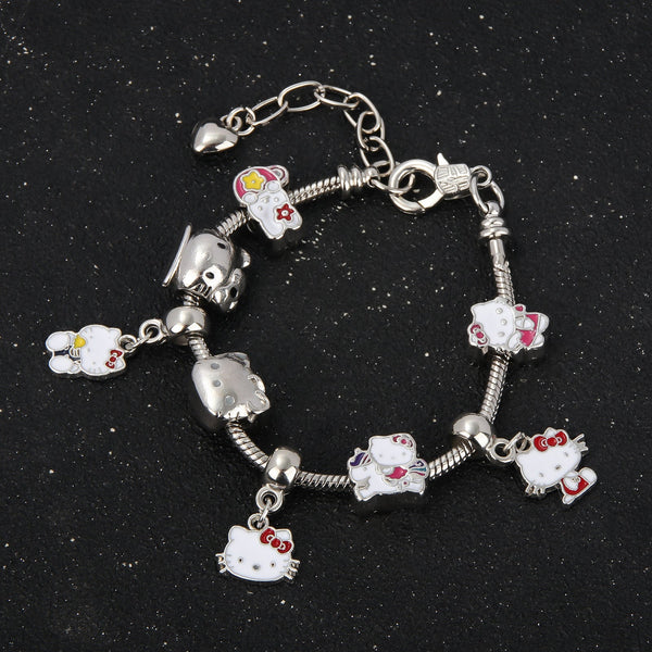 Cute Kitty Cat Bracelet Anime Girl Student Jk Best Friend Birthday Gift Cartoon Diy Bracelets