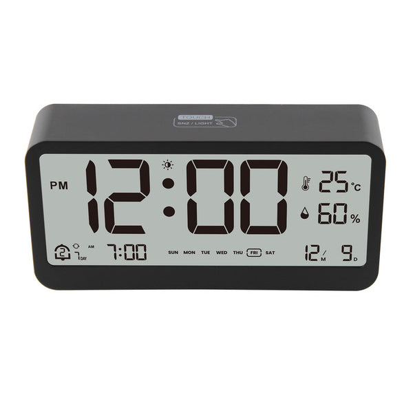 Multifunctional Digital Clock: Adjustable Led Brightness Temp & Humidity Display Dual Mode Alarm For Bedside Or Desk Desk Clocks