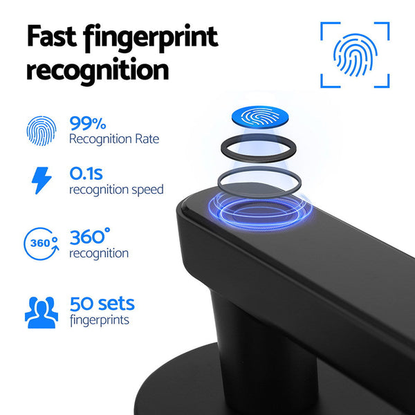 Ul Tech Fingerprint Door Lock Smart Electronic Handle Smart Door Locks