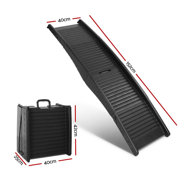 I.Pet Dog Ramp Pet Stairs Steps For Car Suv Ladder Travel Foldable Portable Pet Transport