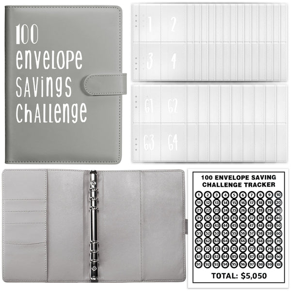 100 Day Challenge Loose Leaf Notebook Couple's Savings Money Envelope Budget Notepad Paper Products