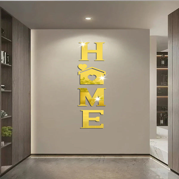 Acrylic Mirror Stickers: Home House Love Combo Bestseller Shein Soft Decorative Wall With Letter Hearts Wall Stickers