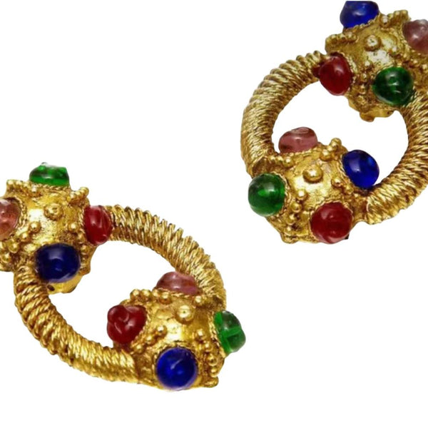 Veile Studios Glass Ball High End And Niche Ladies Women Clip Jewelry Earrings