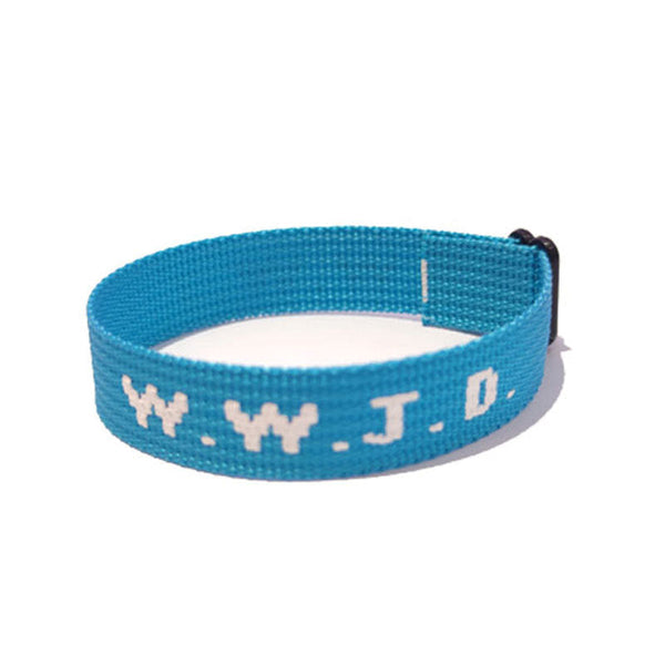 Alphabet Jacquard Printed Wrist Strap Bracelet Unisex Wwjd Adjustable Bracelets