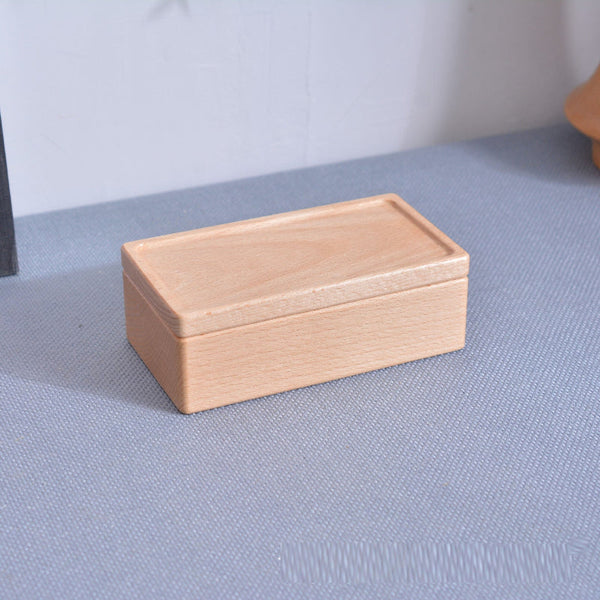 Simple Multi Grid Solid Wood Jewelry Box Earrings Necklaces Rings Storage Wooden Jewellery Boxes