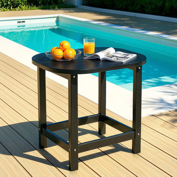 Gardeon Outdoor Coffee Side Table Hdpe Desk Patio Furniture Camping Garden Black Coffee Tables