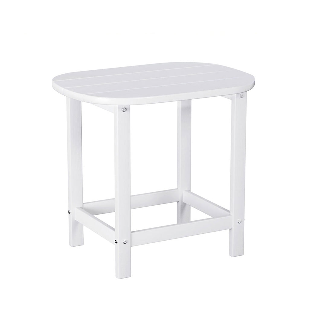 Gardeon Outdoor Coffee Side Table Hdpe Desk Patio Furniture Camping Garden White Coffee Tables
