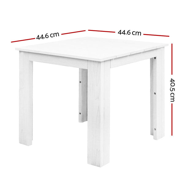 Gardeon Coffee Side Table Wooden Desk Outdoor Furniture Camping Garden White Coffee Tables
