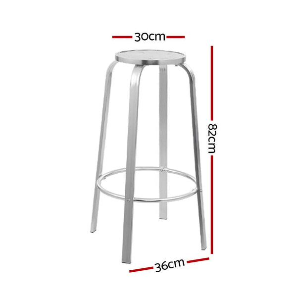 Gardeon 2X Outdoor Bar Stools Aluminum Benches Bar Stools
