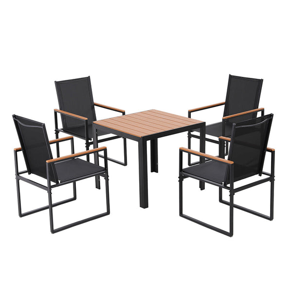 Gardeon 5Pcs Outdoor Dining Set Table And Chairs Patio Garden Furniture Bistro Outdoor Dining Sets