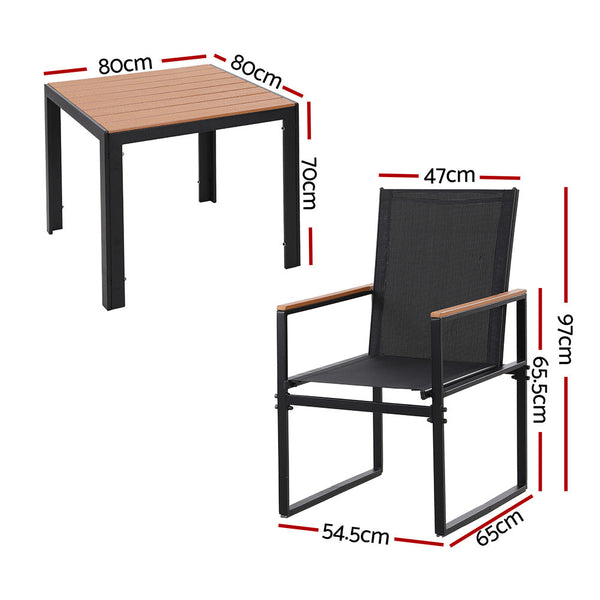 Gardeon 5Pcs Outdoor Dining Set Table And Chairs Patio Garden Furniture Bistro Outdoor Dining Sets