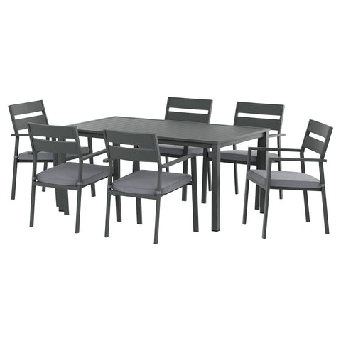 Gardeon Aluminium Outdoor Dining Set Black Table And Chairs Furniture Outdoor Dining Sets