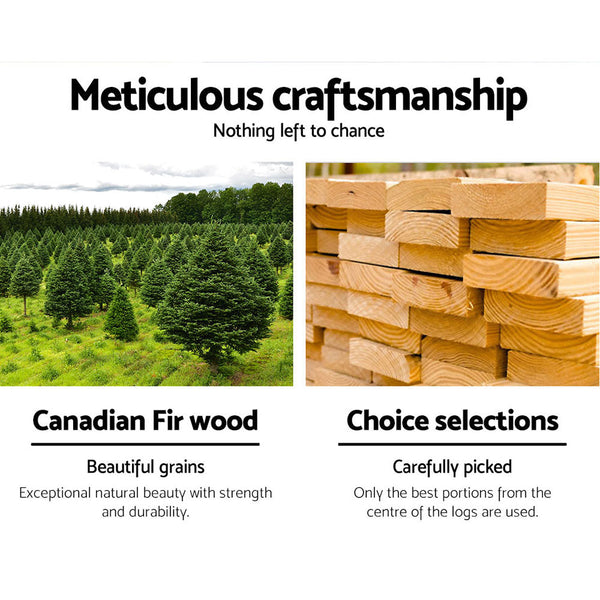 Gardeon Outdoor Storage Bench Box Wooden Garden Chair 2 Seat Timber Furniture Storage Deck Boxes