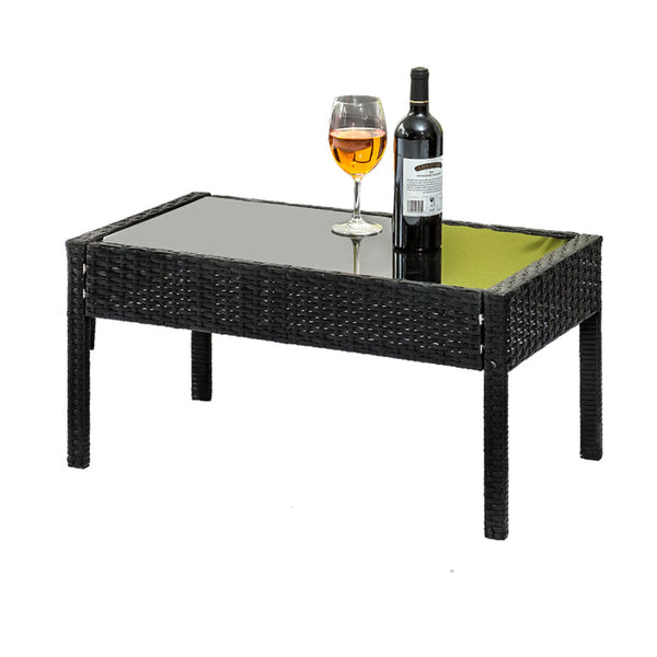 Gardeon Outdoor Sofa Set Wicker Lounge Setting Table And Chairs Storage Cover Outdoor Dining Sets