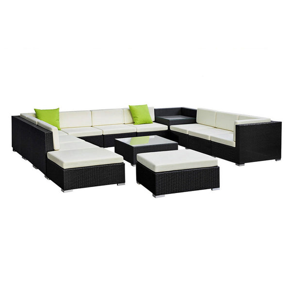 Gardeon 13 Piece Outdoor Sofa Set Wicker Couch Lounge Setting Cover Patio Furniture Sets