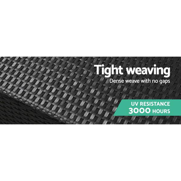 3Pc Gardeon Outdoor Furniture Sofa Set Wicker Rattan Garden Lounge Chair Setting Outdoor Dining Sets