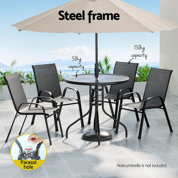 Gardeon Outdoor Dining Set Table And Chairs Patio Garden Furniture Bistro Set Outdoor Dining Sets