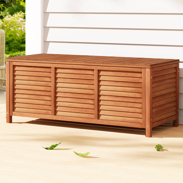 Gardeon Outdoor Storage Bench Box 210L Wooden Patio Furniture Garden Chair Seat Storage Deck Boxes
