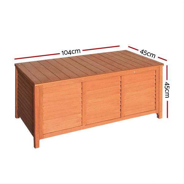 Gardeon Outdoor Storage Bench Box 210L Wooden Patio Furniture Garden Chair Seat Storage Deck Boxes