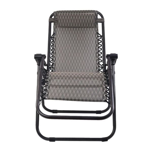 Gardeon Zero Gravity Chair Folding Outdoor Recliner Adjustable Sun Lounge Camping Grey Chairs
