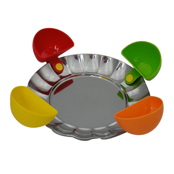 Creative Plastic Snack Spoon With Versatile Bowl Plate Seasoning Dish Salad Dressing Box For Kitchen Use Bowls