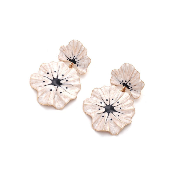 Veile Studios Elegant Flower With Sophisticated Personalised Design Earrings