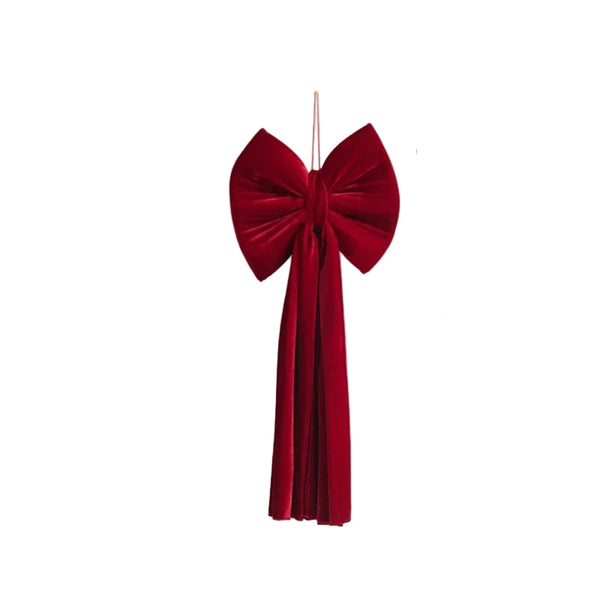 Large Wine Red Christmas Bow Big Festive Tree Topper Decoration For Xmas Seasonal Decorations