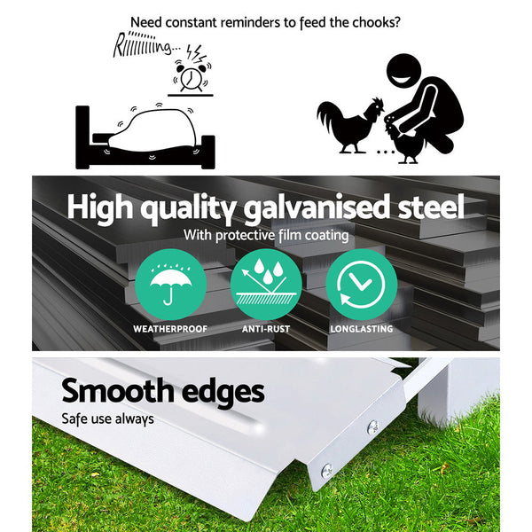 Giantz Chicken Feeder 5Kg Automatic Auto Backyard Poultry Feeders