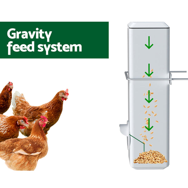 Giantz Chicken Feeder 4L Water Dispenser Automatic Waterer Small Animal Supplies