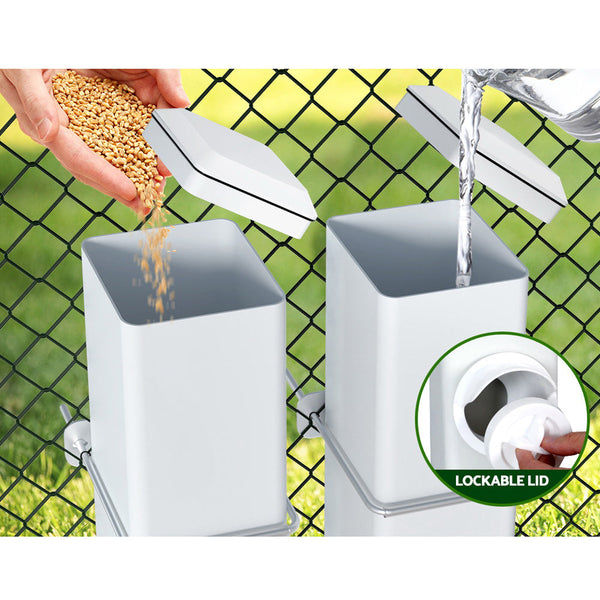 Giantz Chicken Feeder 4L Water Dispenser Automatic Waterer Small Animal Supplies