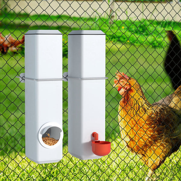 Giantz Chicken Feeder 4L Water Dispenser Automatic Waterer Small Animal Supplies