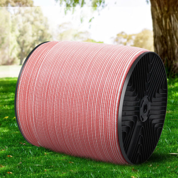 Giantz Electric Fence Poly Tape 1200M Electric Fencing